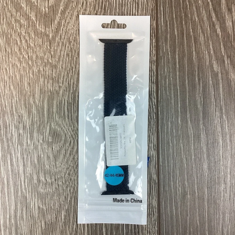 Apple Watch Band Charcoal Braided Gray Solo Loop‎ 42/44/45